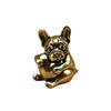 1 sztuka Kolekcja Statuetki Biurko   Figurki Mopsów z Litej Miedzi Feng Shui   Vintage Mosiężne Psy Ozdoba Zwierzątko do Herbaty Wystrój Domu