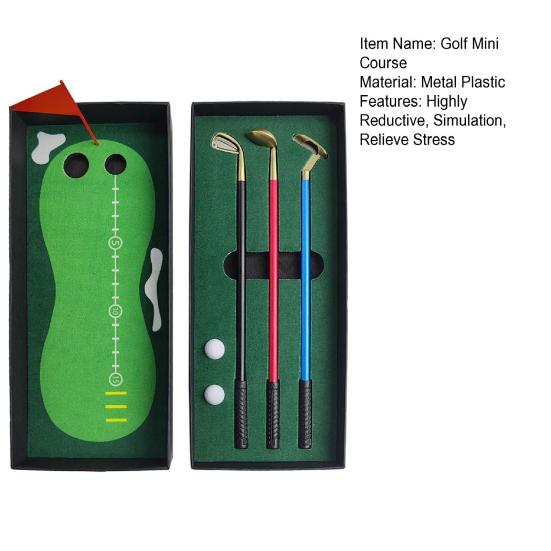1 Set Mini Golf Pen Set Highly Reductive Golf Mini Course Stress Relief