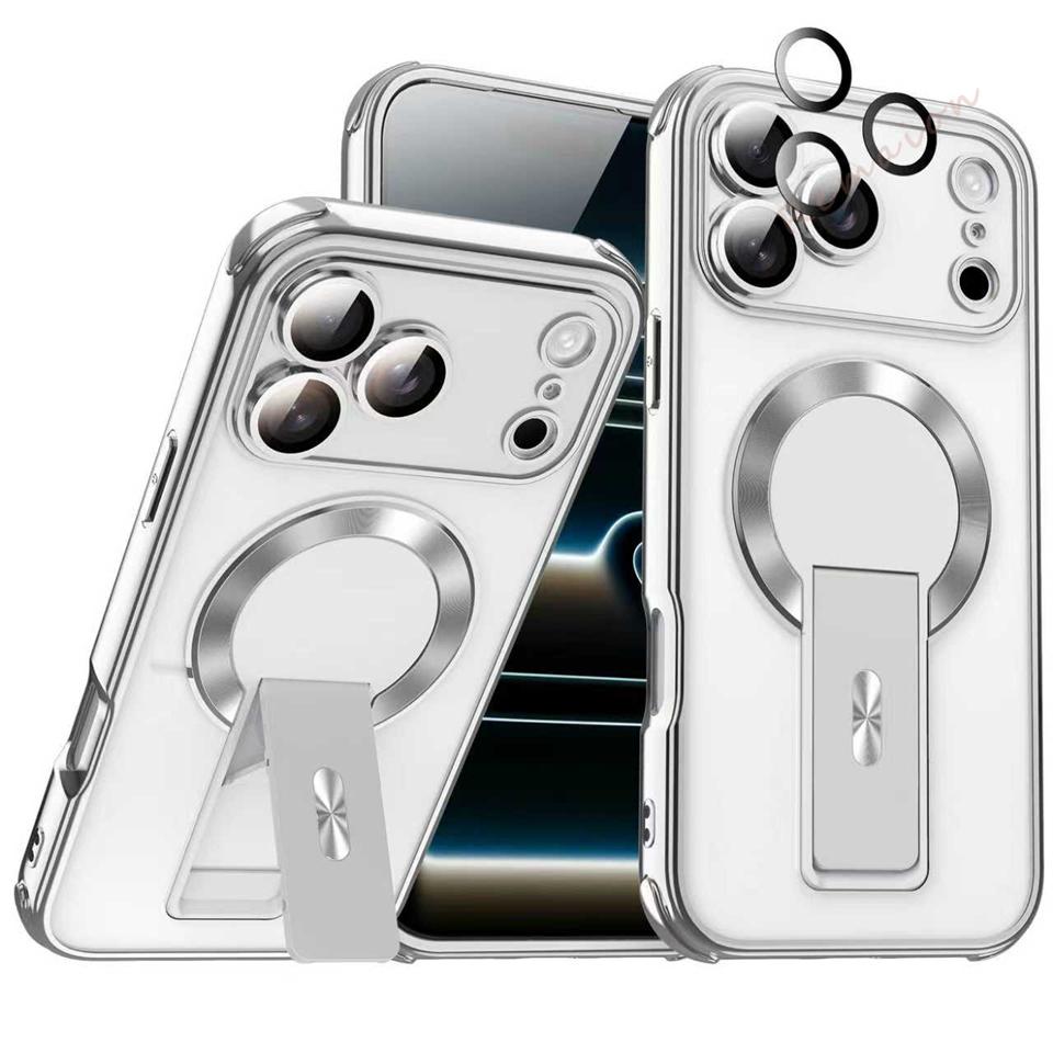 Stand Magnetic Phone Case For For Iphone 17 Air 1 14 11 12 13 16 Pro Max 14 1 16 Plus Official Shockproof Protector Cover