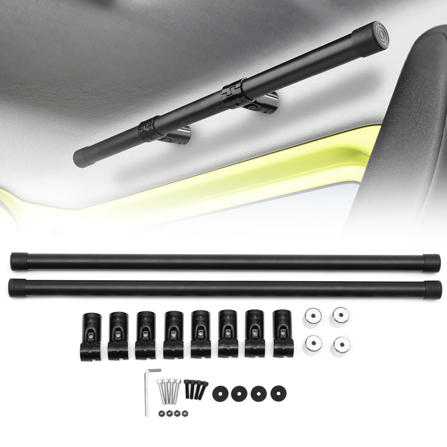 

Mozan Storage Side Bars Carrier Left and Right for Kei Suzuki Jimny Sierra Compact Delica Ceiling Outdoor Car Rod Holder No Vehicle Modification 2 чёрный