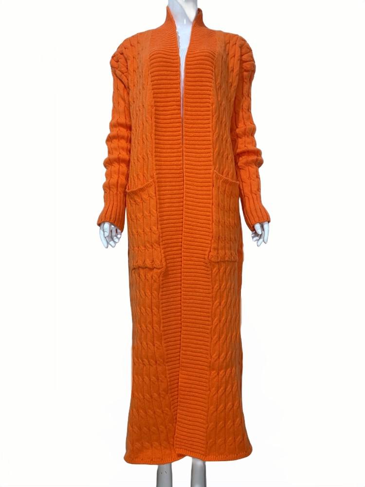 2025 European & American Women's Casual Long Sleeve Plus Size Cardigan - Autumn/Winter New Arrivals