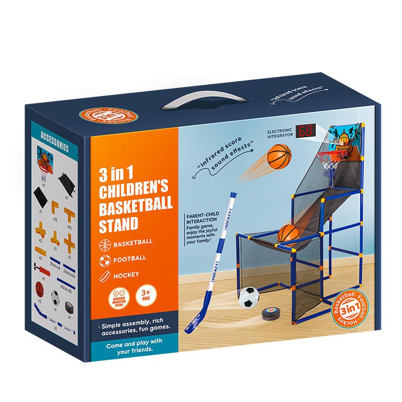 Scorable 3-in-1 Shooting Rack Outdoor Eltern-Kind Ballwerfen Sportspielzeuganzug