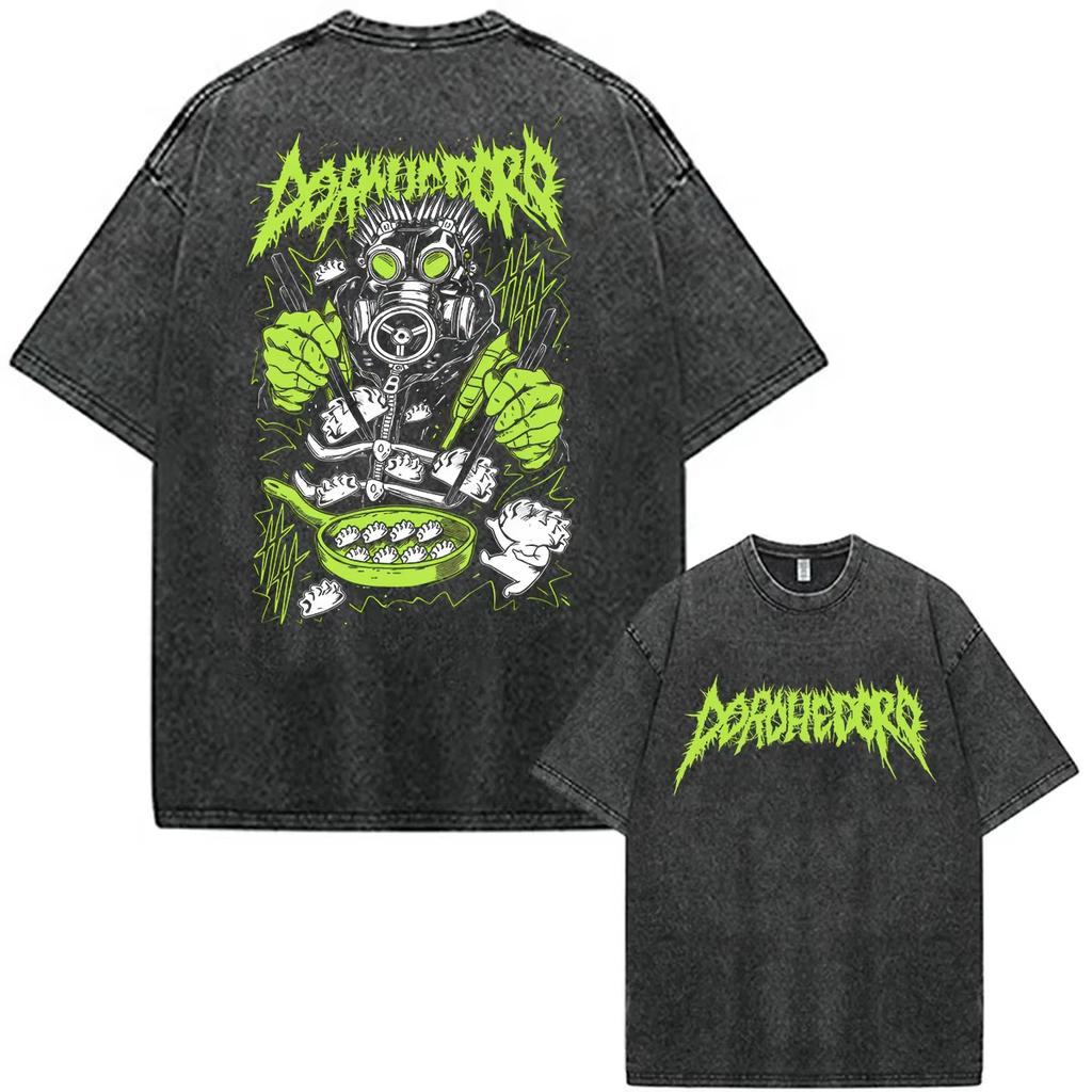 Summer Hot Sale Japanese Anime Dorohedoro Kaiman Washed T Shirts Unisex Harajuku Fashion Tshirt Short Sleeve Casual Clothing