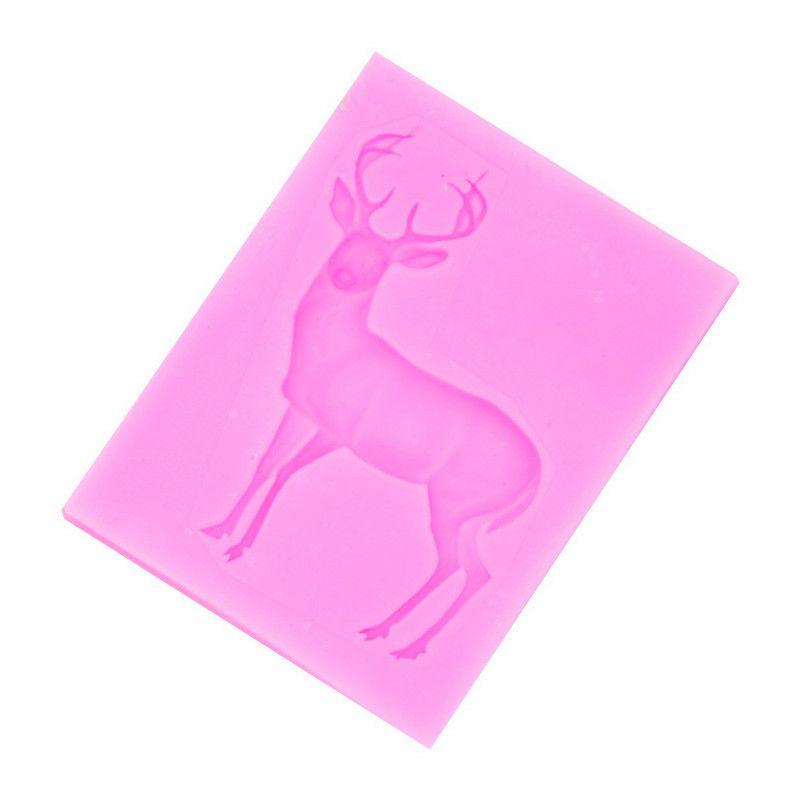 Uniwersalna silikonowa foremka z wzorem łosia, idealna do wzorów z cukru i czekolady