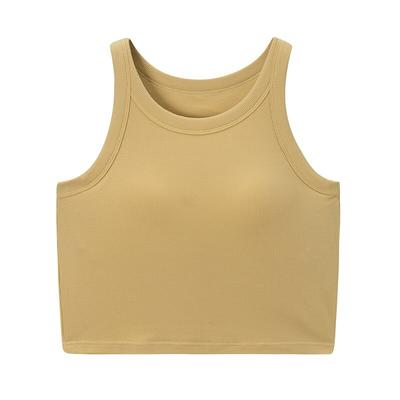 Printemps et été nouveau modal pour femmes avec coussin de poitrine gilet soutien-gorge une pièce gilet service à domicile camisole haut court femmes camisoles
