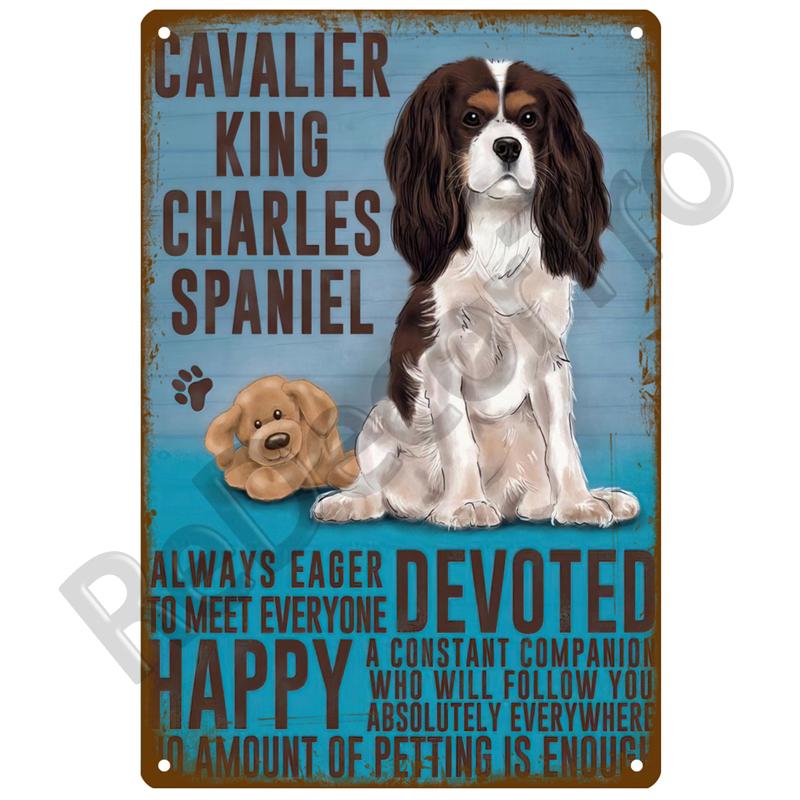 Metal Sign Home Decor Cat Dog Tin Sign Vintage Style Metal Wall Stickers Tin Plaque Retro Metal Poster Metal Plate For Man Cave