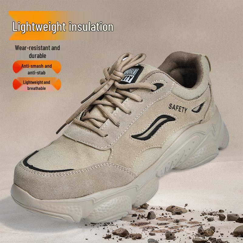 Men s Steel Toe Safety Shoes: Anti-Smash, Anti-Puncture, Insulated, High-Top for Electricians and Welders Brown; size 44