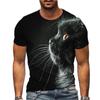Animal Cat Print Men's T-shirt Harajuku Cute Loose Short-sleeved Tops Fashion Simple T Shirt Oversized Men Women Unisex Clothing
