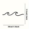 1pc Metal Wave Art Sign, Modern Minimalist Wall Decor,Metal Line Wave Wall Sculpture,Line Art Decoration for Office Metal Walls.