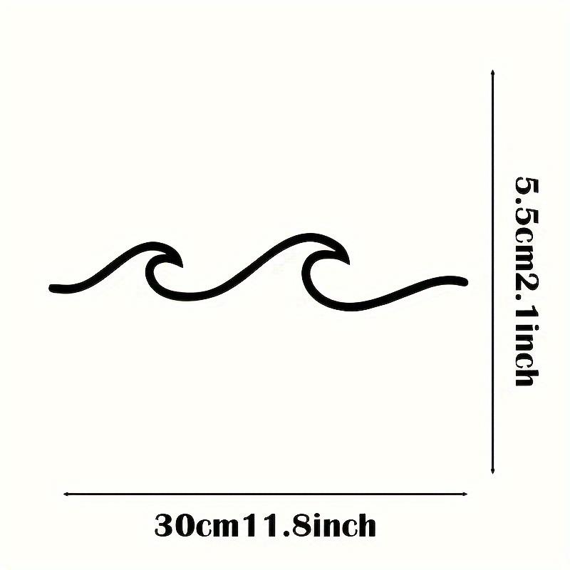 1pc Metal Wave Art Sign, Modern Minimalist Wall Decor,Metal Line Wave Wall Sculpture,Line Art Decoration for Office Metal Walls.