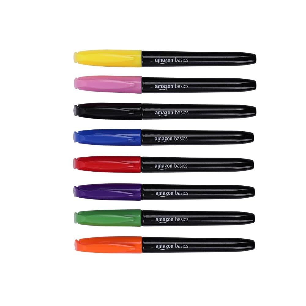 Amazon Basic Fabric Marker 8 Markers Assortment,