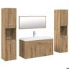 VidaXL Ensemble De Meubles Salle De Bain 5 Pcs Bois D'ingénierie, Armoire De Salle De Bain, Armoire De Rangement De 3328920