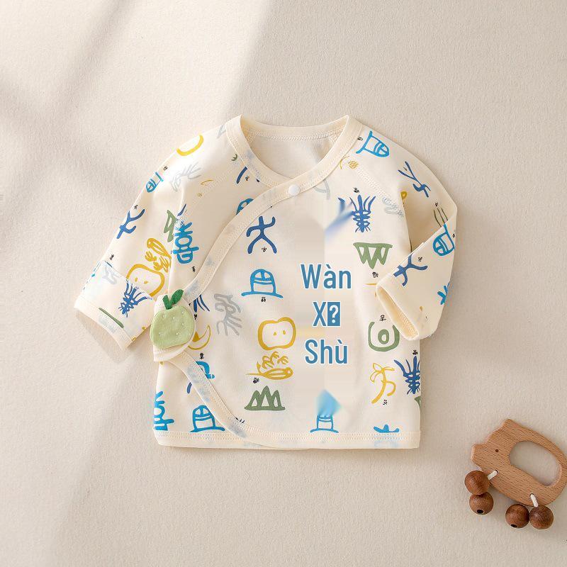 Unisex Newborn Cotton Boneless Half-Back Onesie for Spring, Summer, and Autumn