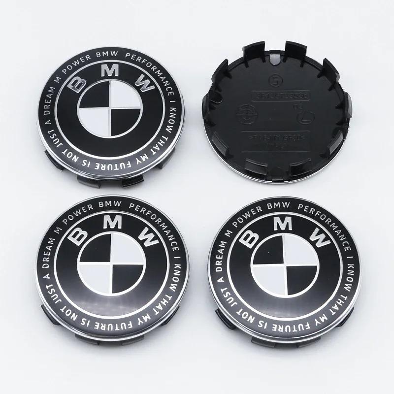 Hot For BMW M  4Pcs 56MM 68MM Car Wheel Center Cap Hub Covers For BMW M Logo E84 E83 X1 X2 X3 F48 G01 X4 X5 X6 Badge Auto Tuning Accessories AJ7