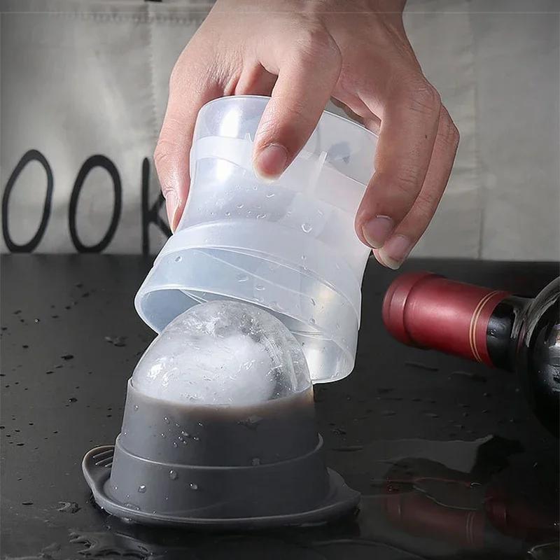 6cm Silicone Ball Ice Mold Sphere Ice Cube Mold Kitchen Stackable Slow Melting Ice Ball Round Jelly Mould For Cocktail Whiskey