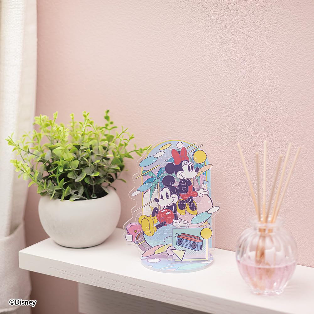 BEVERLY [Puslespill x Akrylstativ] Disney Akrylstativ Pop Mikke & Minnie [Nytt puslespill å sette sammen og stille ut] [Krever ikke lim] 87 Brikker