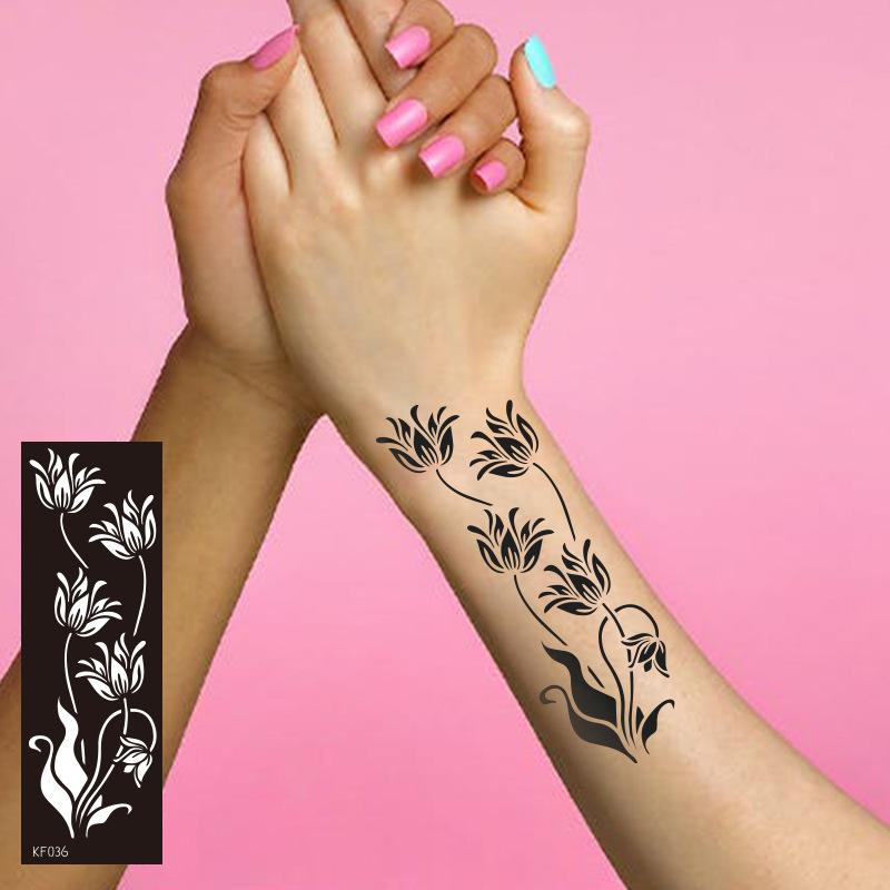 Pet Hollow Tattoo Template Juice Tattoo Sticker Template Ins Wind Flower Tattoo Sticker