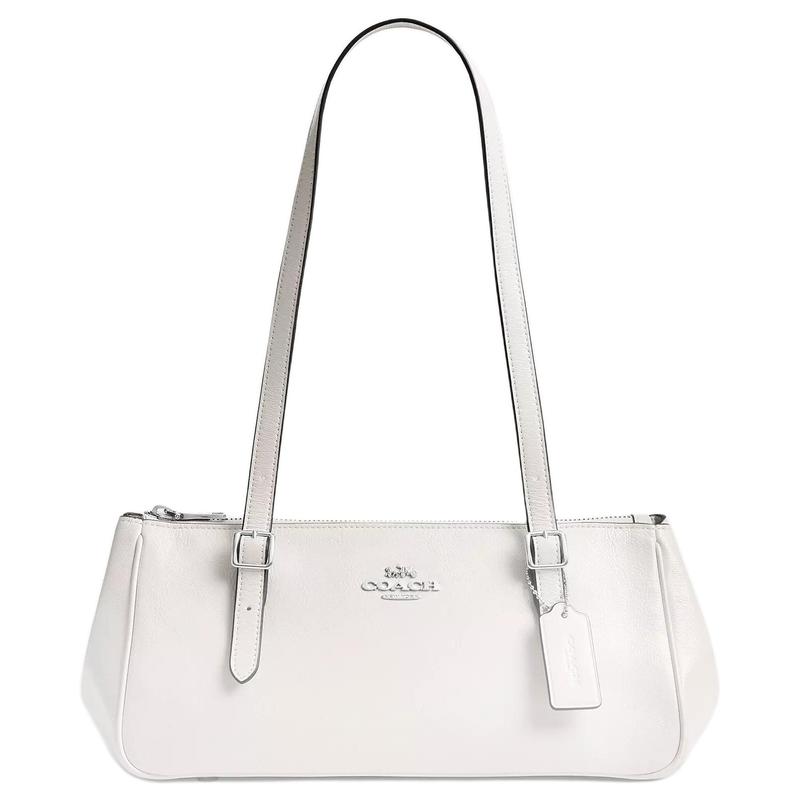 

COACH Asher 34 brand micro-label cowhide bowling bag shoulder bag large size women s white білий