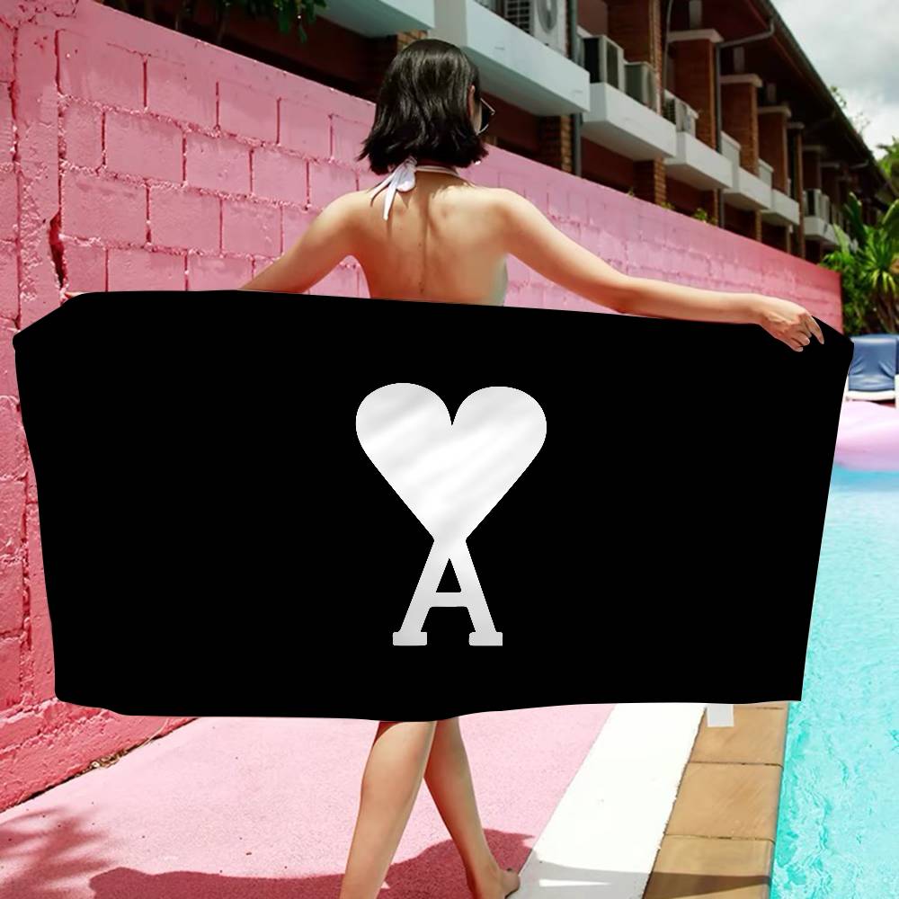 Popular AMI PARIS Beach Towel Colorful Bath Towels For Girl Microfiber Quick Dry Sand Free Beach Yoga Spa Gym Pool