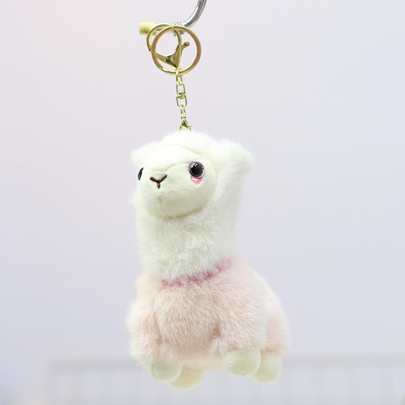 Portachiavi e Ciondolo Pecorella in Peluche Alpaca-Cashmere - Mascotte Coppa del Mondo USA/Canada/Messico