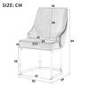 4 Dining chairs, comfortable and breathable, suitable for restaurants, living rooms, cafés, modern style, silver-plated legs, velvet, gray + silver