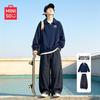 MINISO Kids' Fall Casual Long Sleeve Polo Top and Pants Set