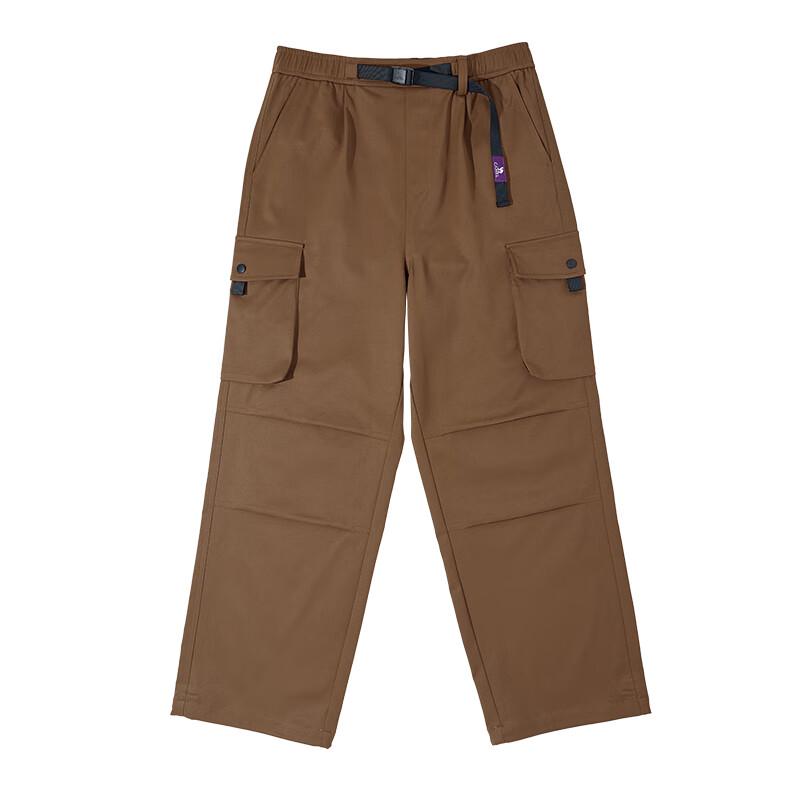 Camel Unisex Fleece-Lined Straight-Leg Cargo Pants