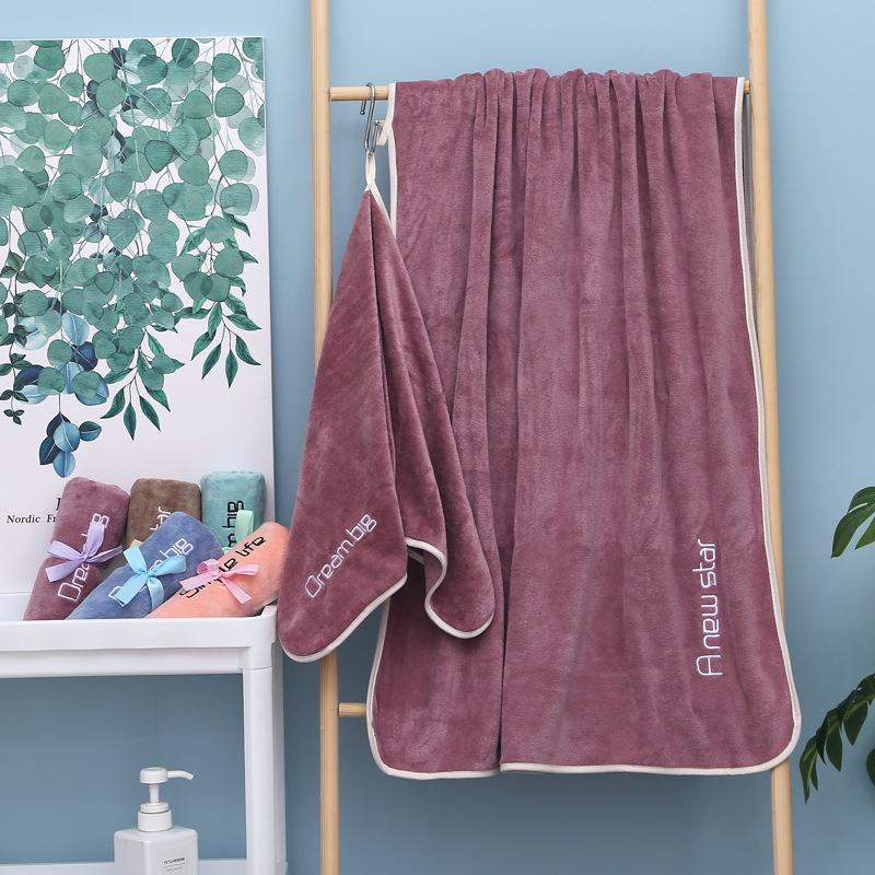 Thicken Bath Towel Absorbent Quick-drying Bath Towel Household Facial Towel