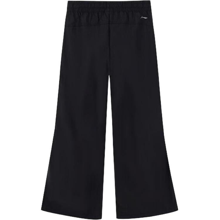 

Li Ning CF Серия для улицы Повседневные Минималистичные Однотонные На шнуровке Широкие вязаные спортивные штаны Женские брюки Черный AYKV204-4 L