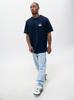 Jigga Wear Laurel Men's Navy Blue Oversized Short Sleeve T-Shirt M