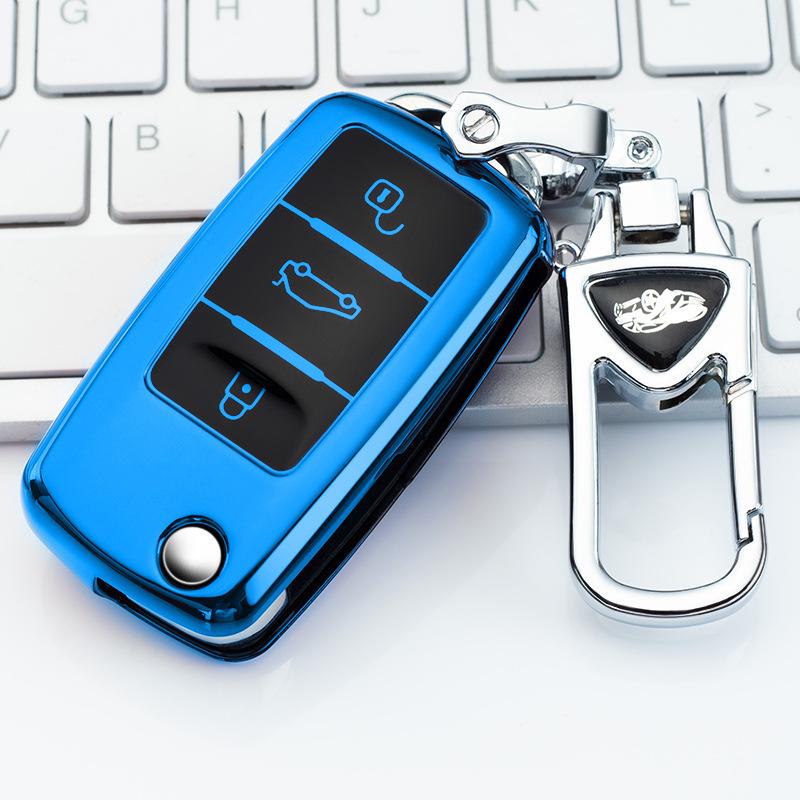 

Подходит для Volkswagen чехол для ключей с пряжкой, чехол Gran Lavida New Sagitar C-Trek Bora Lavida JettapoloTiguan VolkswagenA Style-Folding