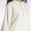 Reebok Solid Color Loose Hoodie Sportswear Women Sweatshirt White HS4745