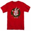 Looney Tunes Holiday Bunny T Shirt Mens Licensed Cartoon Merch Bugs Bunny Red
