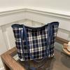 Fashion Foreign Style Large Capacity 2025 Autumn New Pendant Trend Plaid Commuter Underarm Shoulder Tote Bag Women's Bag