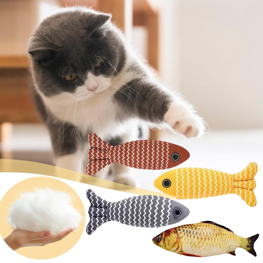Catnip Toy For Cat Bite-Resistant Calming Exerciser Kitten Catnip Fish Shape Toys For Small Medium Large Breeds Bedroom Study