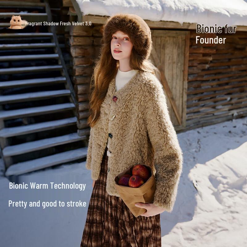 Xiangying Women s Sherpa Fleece Short Winter Coat M