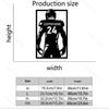 Customizable Metal Football Wall Art, Personalized Silhouette Fairy Tale Theme, Hot Sale Home Garden Decor