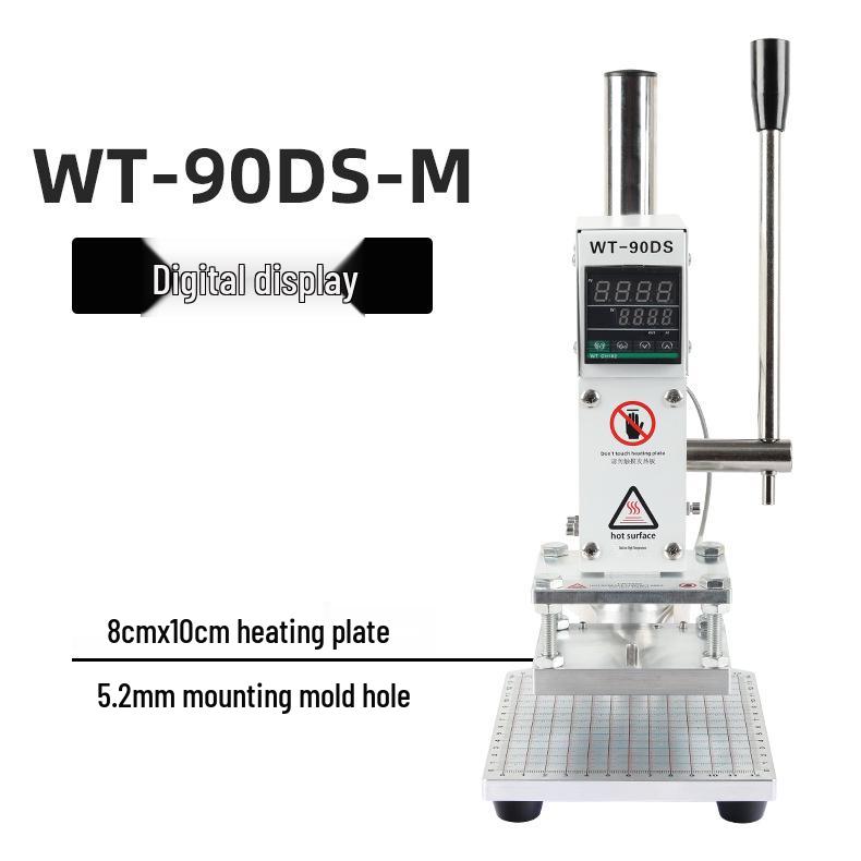 Compact Manual Leather Embossing Machine for PU Branding and Packaging Logos