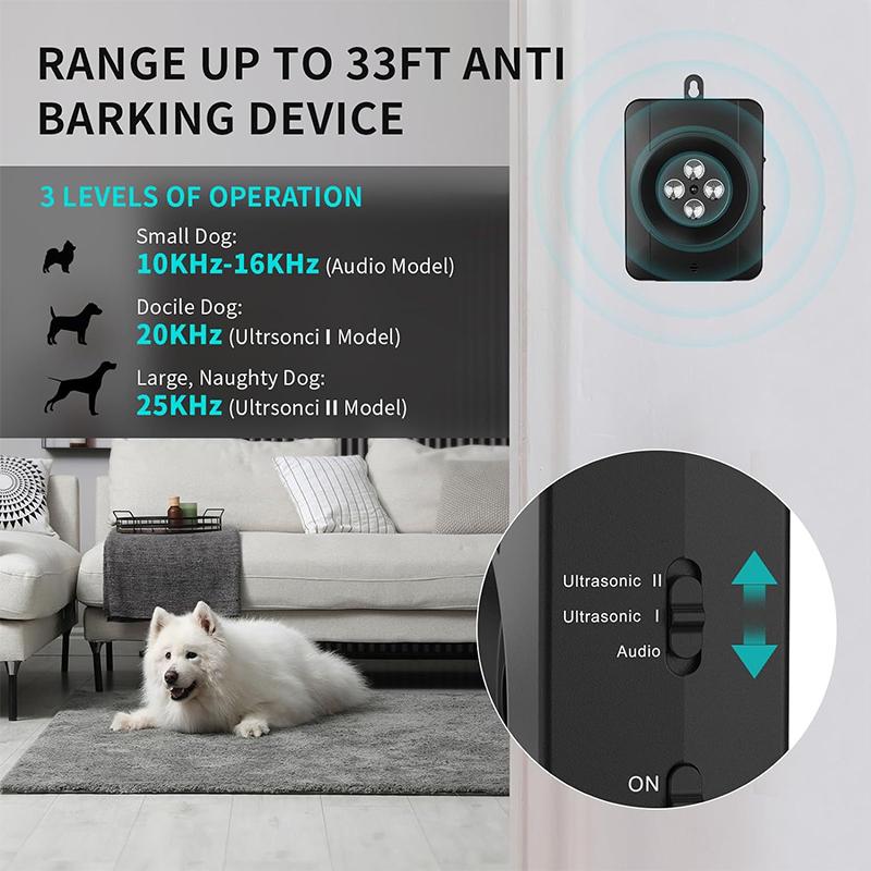 Ultrasonic Dog Barking Deterrent Devices, Auto Barking Control Devices With 3 Modes, Barks No More Dog Training Device