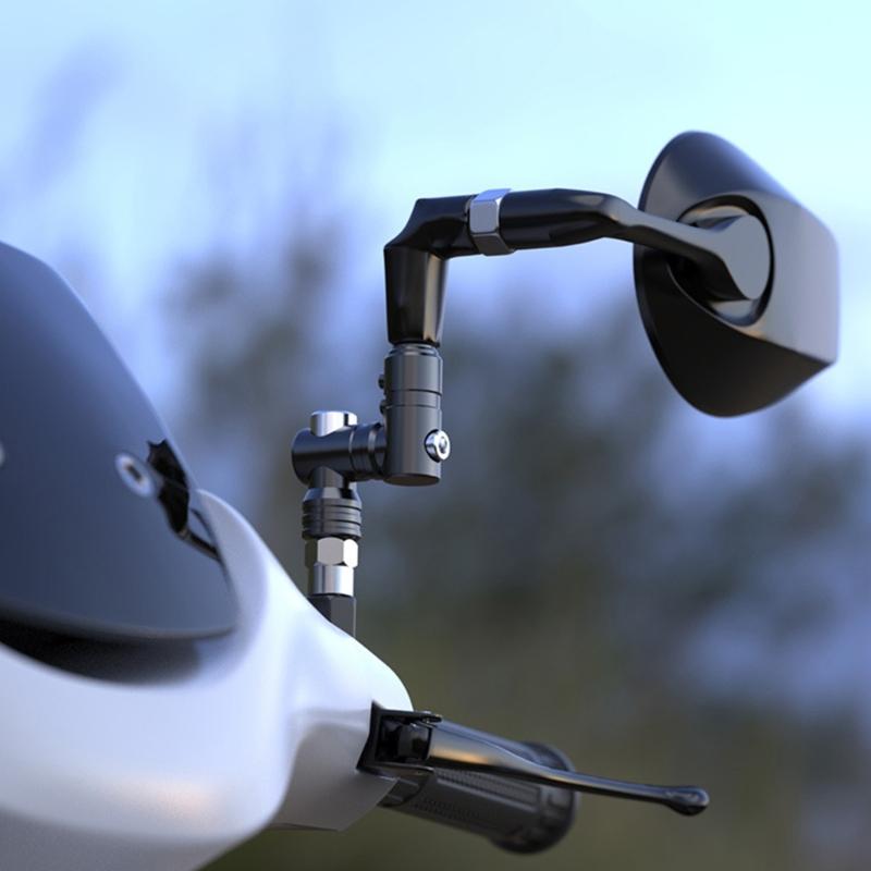 Multipurpose Motorcycle Mirror Mount Adapter Universal Fit For Standard M10 Screw Interfaces & Accessory Attachments