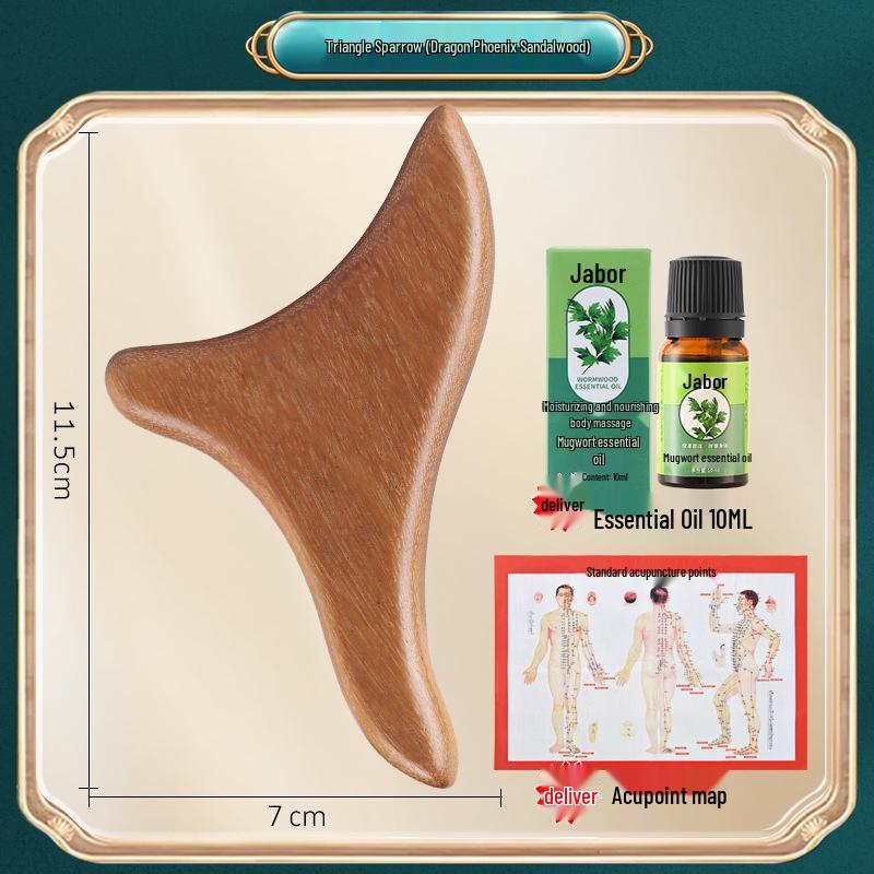 Sandalwood Chicken Wing Wood Gua Sha Acupoint Foot Massager