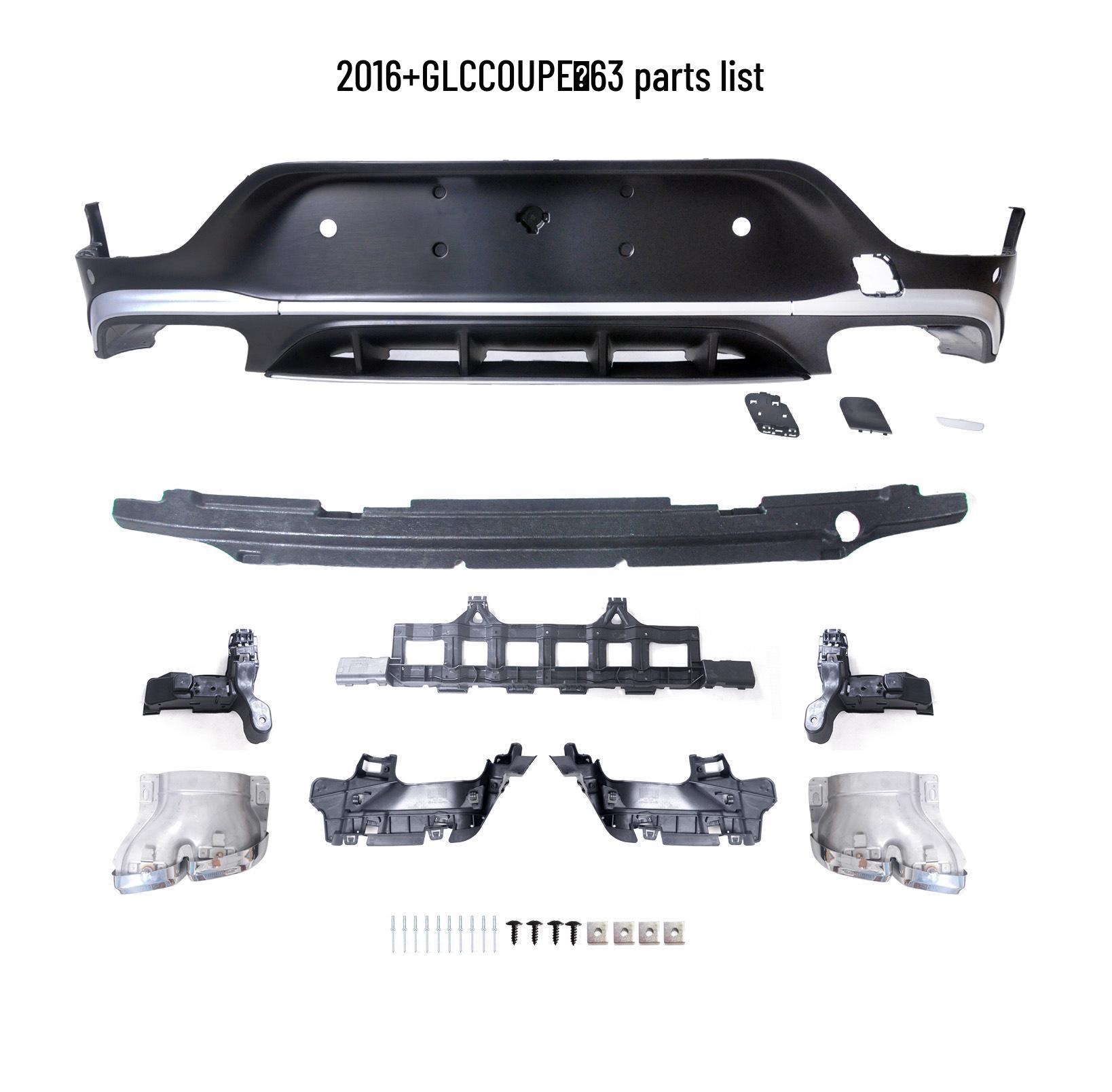 

Mercedes-Benz GLC Coupe GLC63s AMG/GLC43 Четырехтрубный выхлоп Задняя губа Насадка выхлопной трубы.