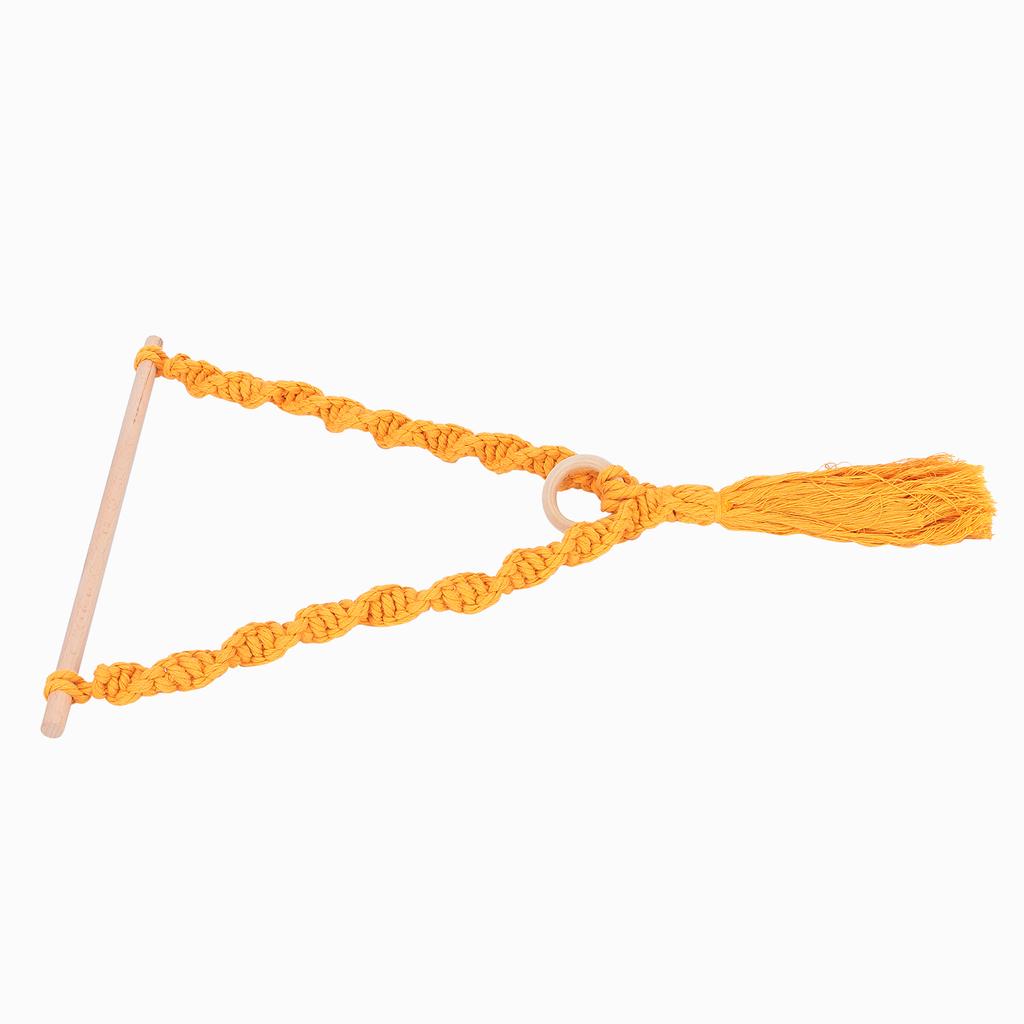 Paper Towel Holder Fabric Knitted Log Hemp Rope Hanger with Tassel for Photo Hanging Accessory Organizing