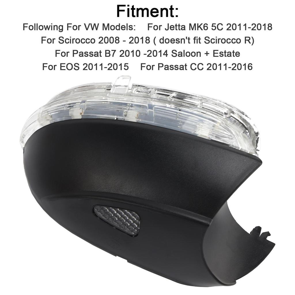 LED Door Wing Mirror Indicator Signal Light Right Side For Volkswagen Passat B7 2010-2015