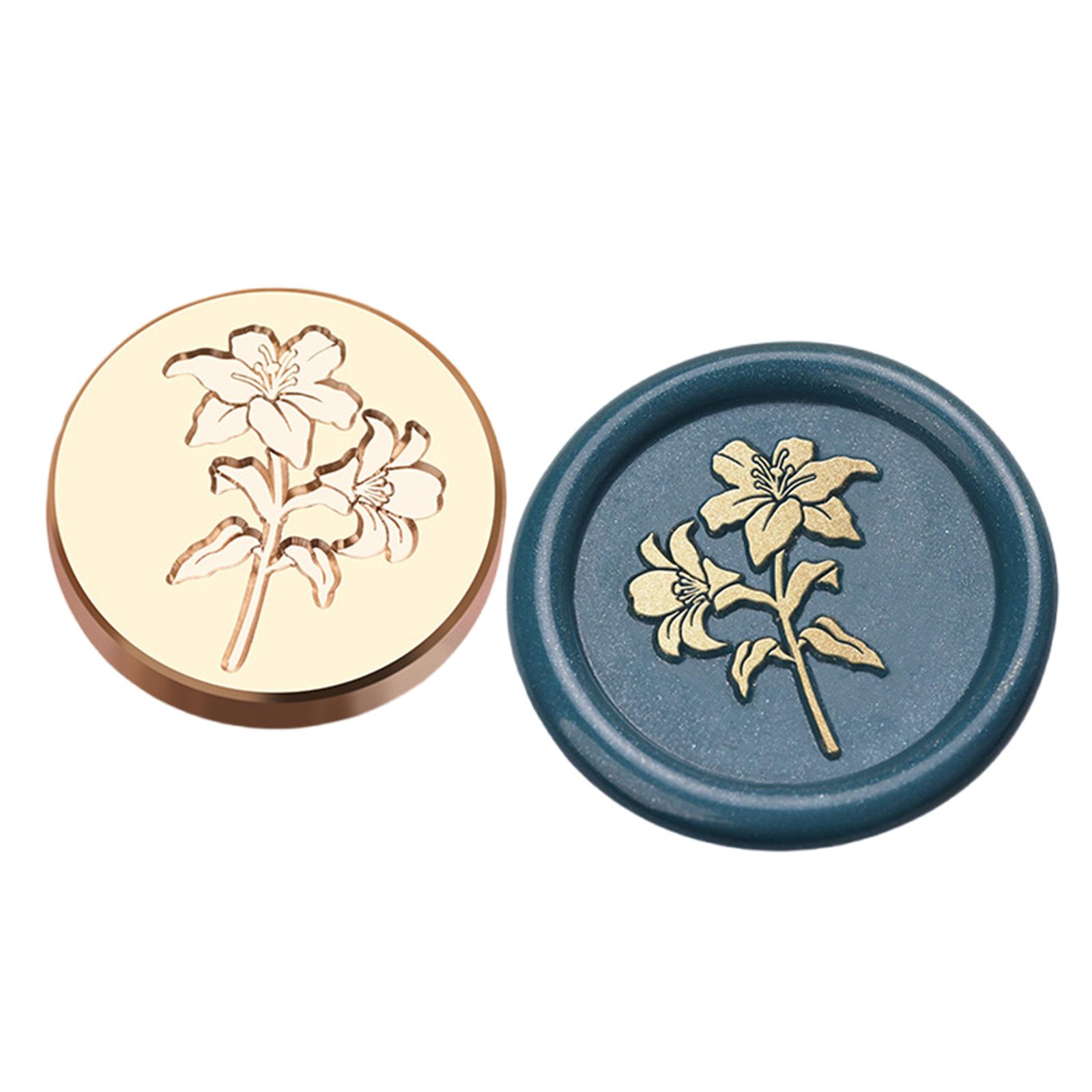 

Печать восковой серии «Цветок» Печать восковой печати «Лилия» для приглашений, скрапбукинга, конвертов, открыток, писем, украшений A