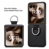 Leather Skin Ring Holder Case for MOTO Razr 70 Ultra 60 50 2026 2026 2026 Razr70 5G Razr60 Razr50 Phone Bag Cover Coque