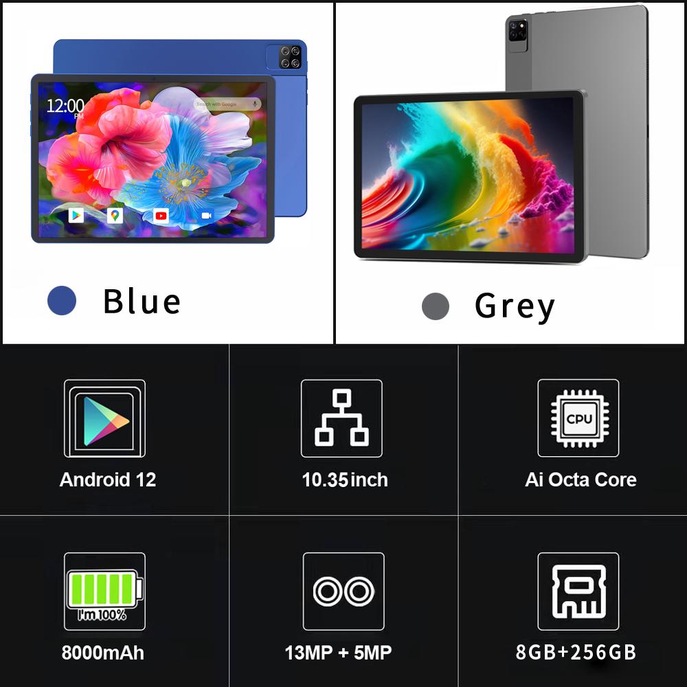 BDF P40 Delicato Ai CPU 8GB+256GB Octa Core Android 12 ,Schermo LCD HD 10.35 Pollici Tablet Pad Tablet