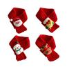 Knitted Pet Scarf Collar Set of 4 for Small Dog and Cats, Christmas Dress Up Neckwear, Soft Neck Scarves for Holiday Photo Accessory