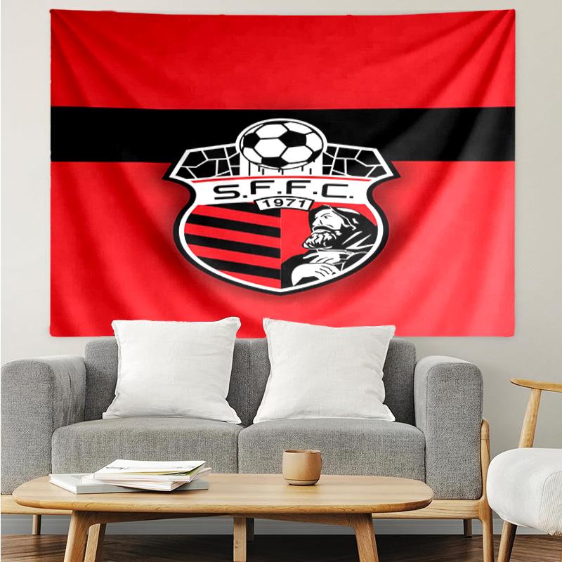 Soccer Team Crest Design Printed Printed Tapestry, for Bedroom,Livingroom, Dormitory, Large Wall Decor, Fabric Decor Fan Birthday Gifts
