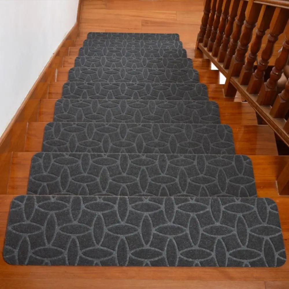 New 76X20cm Staircase Mat Non-Slip Self-adhesive Door Mat Soft Stripe Safety Stair Tread Carpet Mat Home Decor